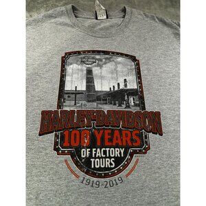 Harley Davidson 100 Years Factory Tours T-Shirt XL Gray 2019